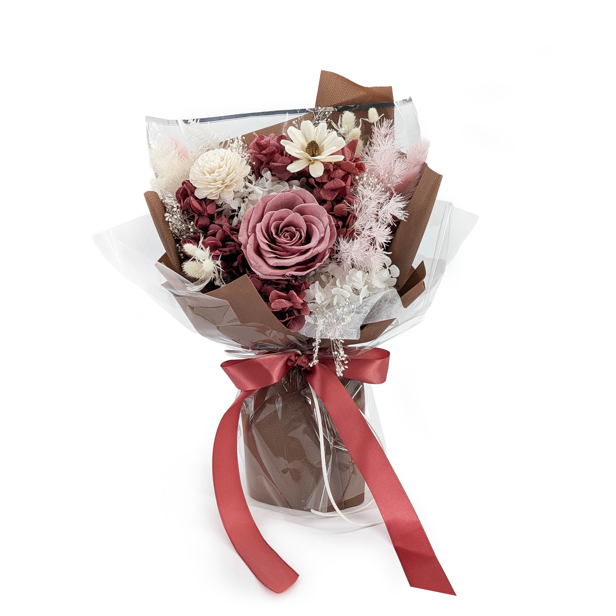 Premium-Blumenstrauß in der Box – EVERGIVE – A Lasting Gesture – Soft Blush
