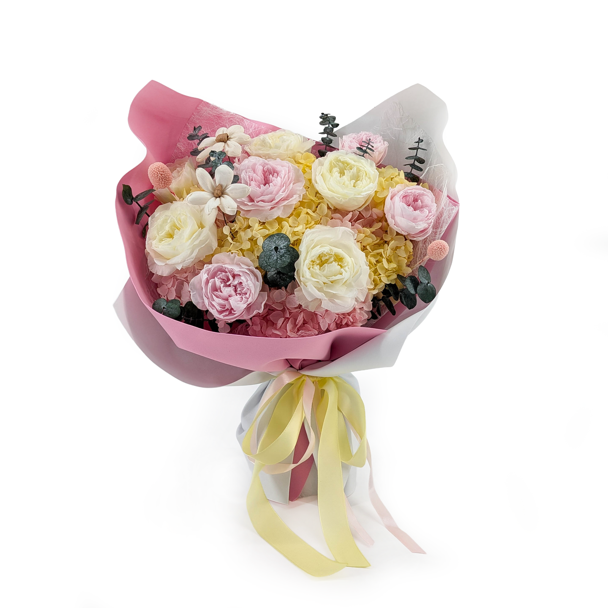 Premium-Blumenstrauß in der Box – EVERGIVE – A Lasting Gesture – Pearl Royal