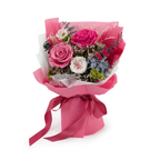 Premium-Blumenstrauß in der Box - EVERGIVE – A Lasting Gesture – Fuchsia Charm