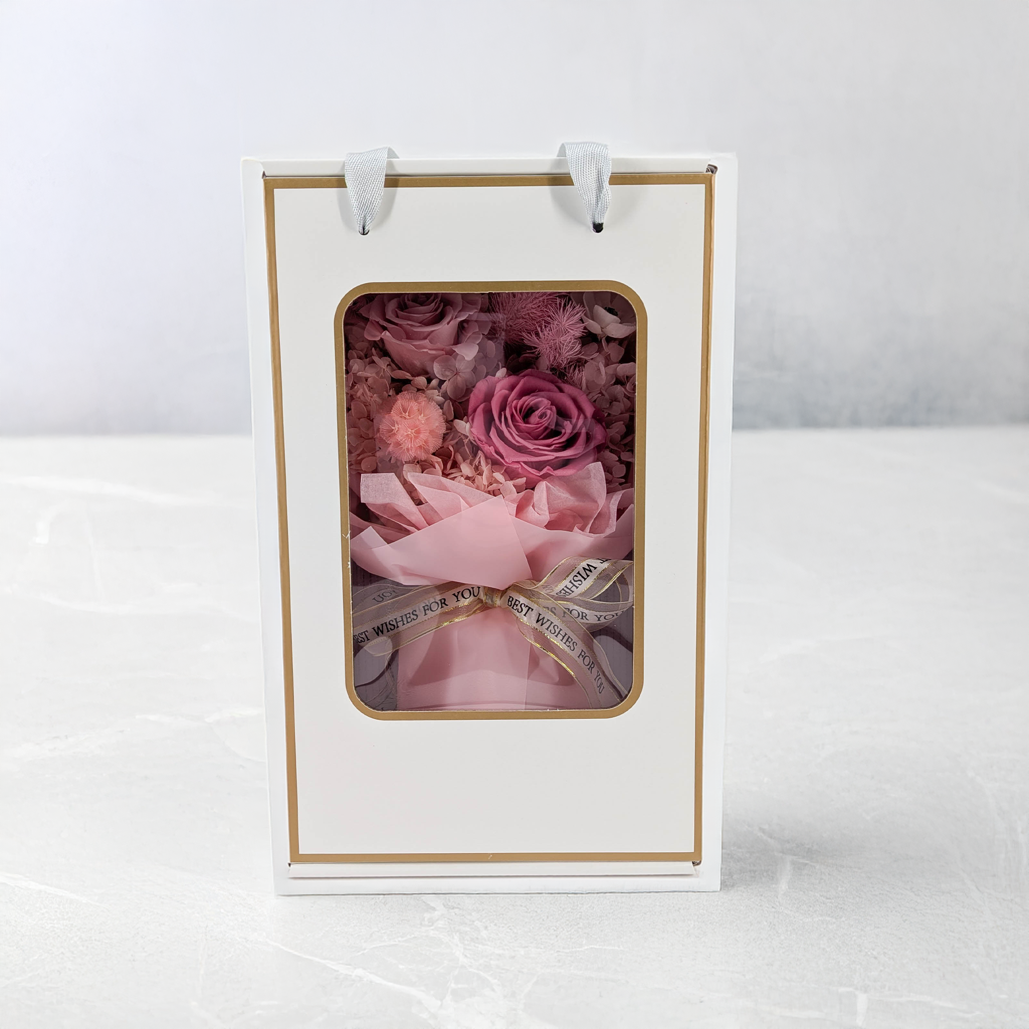 Premium-Blumenstrauß in der Box - EVERGIVE – A Lasting Gesture – Rose Grace