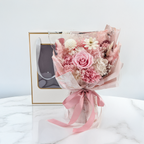 Premium-Blumenstrauß in der Box – EVERGIVE – A Lasting Gesture – Pink Blush