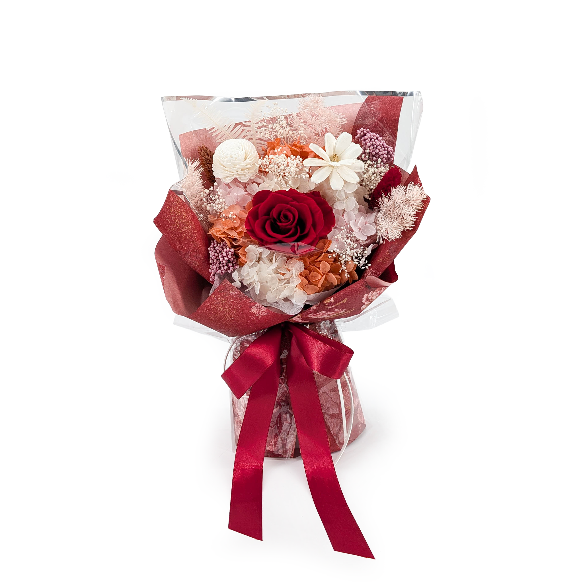 Premium-Blumenstrauß in der Box – EVERGIVE – A Lasting Gesture – Red Blush