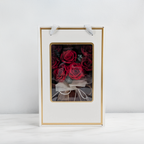 Premium-Blumenstrauß in der Box - EVERGIVE – A Lasting Gesture – Ruby Tenderness